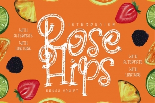Rose Hips | Decorative Fruit Font Font Download