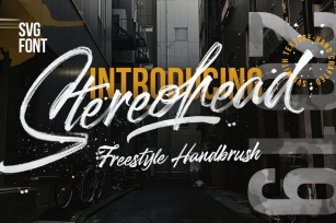 Stereohead SVG Signature Brush  FONT Font Download