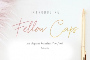 Fellow Caps - Handwritten Font Font Download