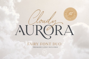 Cloudy Aurora - Font Duo (+LOGOS) Font Download