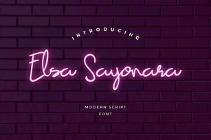 Elsa Sayonara Script Handwritten Monoline Font Font Download