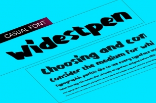 WidestPen, pen like font very wide Font Download