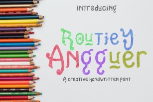Routiey Angguer - Handwritten Font HR Font Download
