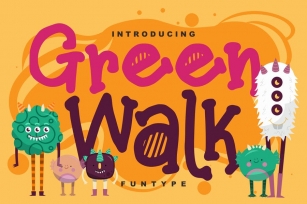 Green walk | Decorative Fun Type Font Font Download