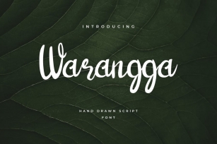 Warangga Hand Letter Script Font Font Download