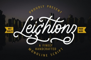 Leightonz | A Finely Handcrafted Monoline Script Font Download