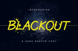 Blackout - Sans Marker Font Font Download