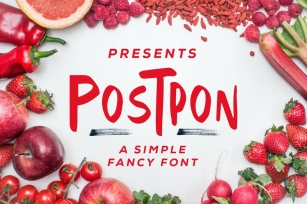 Postpon - Simple Fancy Font Font Download