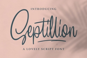 Septillion - Script Font Font Download