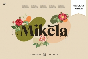 Mikela Regular - Gorgeous Typefaces Font Download