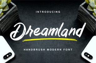 Dreamland - Handbrush Modern Font Font Download