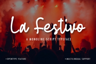 La Festivo Monoline Script Font Font Download