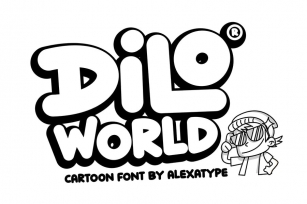 Dilo World - Cartoon font Font Download