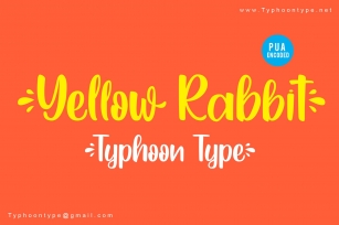 Yellow Rabbit font Font Download
