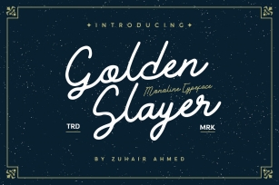 Golden Slayer - Monoline Typeface Font Download