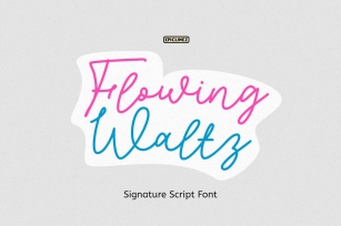 Flowing Waltz - A Stylish Signature Font Font Download