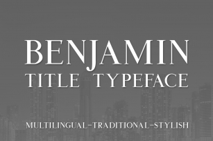 Benjamin Title Font Download