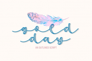 Gold Day - An Outlined Script Font Download