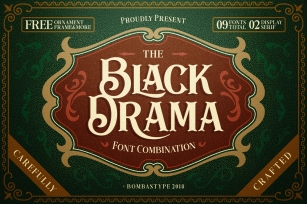 Black Drama Combination  Extras Font Download