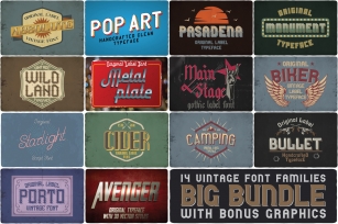 Big Bundle - 14 more fonts! Font Download