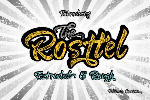 Rosttel Extruded & Rough Font Download