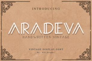 Aradeva Vintage Display Font Font Download