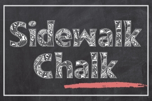 Sidewalk Chalk - a Zentangle Inspired Coloring Font Font Download