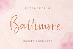 Ballimore - Modern Signature Font Download