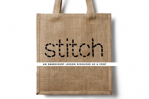 Stitch - an embroidery lesson disguised as a font Font Download