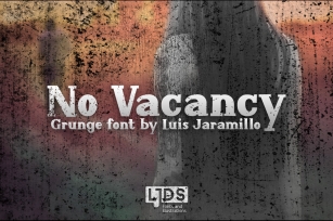 No Vacancy Grunge Font Download
