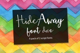 Hide Away Font Duo Font Download