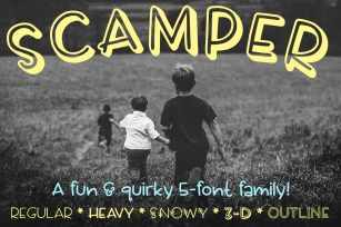 Scamper - a five-font family Font Download