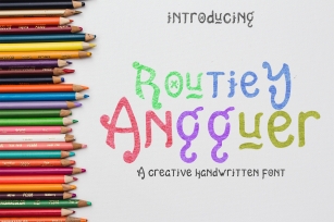 Routiey Angguer - Handwritten Font Font Download