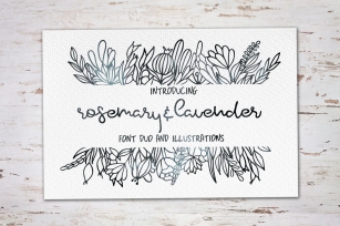 Rosemary & Lavender.Font duo+logos Font Download