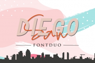 San Diego - Font Duo with Extra Logo Template Font Download