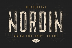 Nordin Vintage Font Family Bonus Badge Logo Font Download