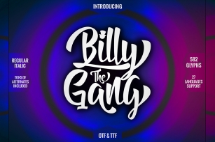 Billy The Gang Font Download