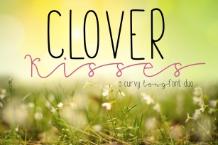 Clover Kisses| A Curvy Long Skinny Font Duo Font Download