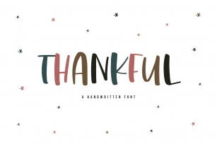 Thankful - A Cute and Chunky Handwritten Font Font Download