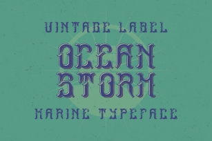 Ocean Storm label font Font Download