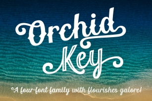 Orchid Key - a four-font family with alternates galore! Font Download