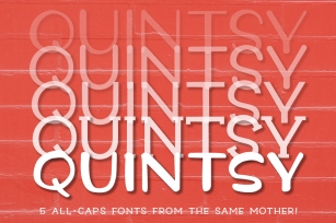 Quintsy - a five-font set! Font Download