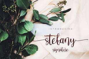 Stefany Signature font Font Download