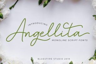 Angellita - Monoline Script Fonts Font Download