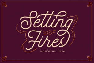 Seting Fires - Monoline Type Font Download