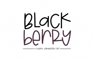 Blackberry - A Fun & Mismatched Font Font Download