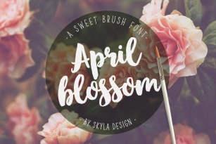 Bold script brush font, April blossom Font Download