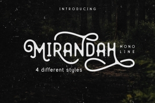 Mirandah | Monoline Font Family Font Download