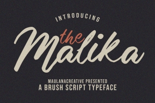 Malika Brush Script Typeface Font Download