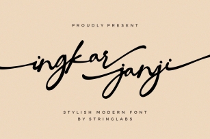 Ingkar Janji - Stylish Script Font Font Download